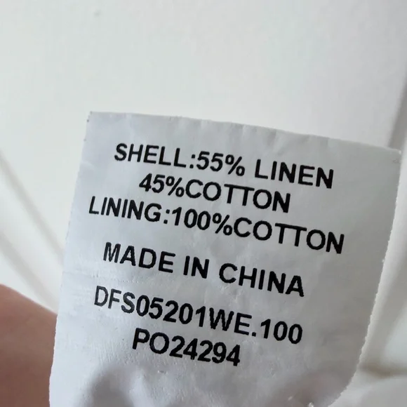 Dissh White Tiered Maxi Skirt Size 2 xs linen blend elastic waist long lined - Picture 4 of 4